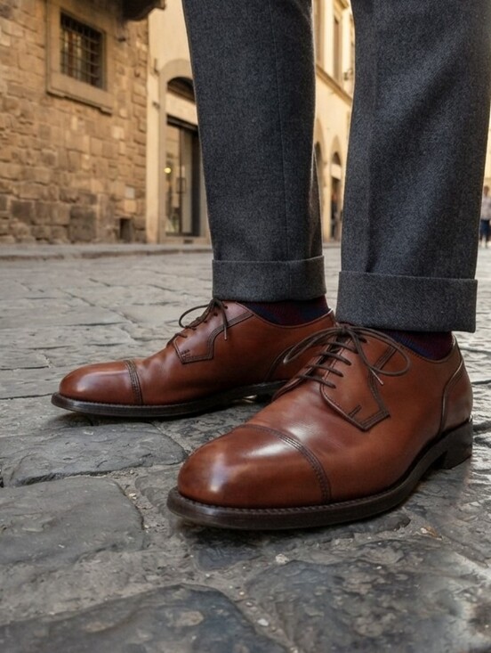 Dack'S Other - Dacks Vintage Cap Toe Derby Dress Shoes